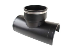 4" Flexible Banded Tee Tap Saddle, for Plastic or Cast Iron Drain Pipe