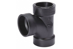 2" ABS Sanitary Tee, Type DWV, Plastic x Plastic x Plastic