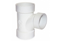 3" x 2" ABS Reducing Sanitary Tee, Type DWV, Plastic x Plastic x Plastic