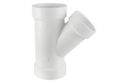 2" x 2" x 1-1/2" ABS Reducing Wye, Type DWV, Plastic x Plastic x Plastic