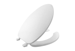 Church 175-000, Toilet Seat with Cover, Elongated, Plastic, White