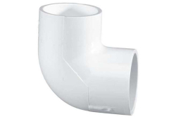 2-1/2" PVC Pressure 90 Degree Elbow, Schedule 40, Plastic x Plastic