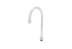 TandS Brass 133XM, Swing Gooseneck with Stream Regulator Outlet, 5-11/16" Gooseneck Spout, Chrome, 23.6 gpm