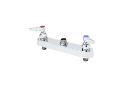 TandS Brass B-1120-LN, Two-Handle Workboard Deck Mount Faucet, 8" Center, Chrome, 10.03 gpm