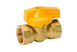 3/8" x 3/8" Brass Gas Ball Valve, Flare x Flare
