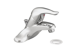 Moen L64625, Single-Handle Centerset Bathroom Faucet, 4" Center, Chrome, 1.2 gpm, Chateau Collection