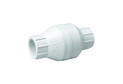 1" PVC In-Line Spring Check Valve, Solvent Weld