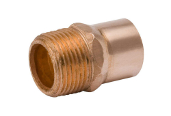 1/2" x 1" Copper Reducing Adapter, Copper x Male