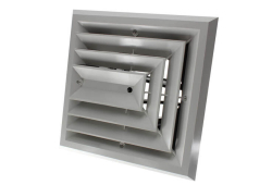 6" - 8" Ceiling Diffuser with Damper, 3-Way, Square