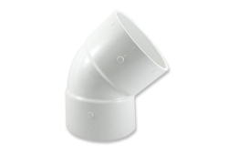 6" PVC 45 Degree Elbow, SDR 35, Gasket x Gasket