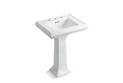 Kohler K2268-8-0, 30" Pedestal Bathroom Sink, 8" Center, White, Memoirs Classic Collection