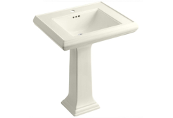 Kohler K2258-8-96, 27" Pedestal Bathroom Sink, 8" Center, Biscuit, Memoirs Classic Collection