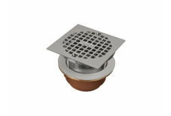 6" Deck Drain, Chrome, 2" IPS