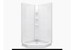 Sterling 72040100-0, 39" Shower Wall Set and Base, Neo-Angle, White