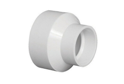 6" x 4" PVC Reducing Adapter, SDR 35, Type DWV, Fitting x Hub