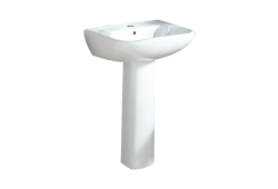 Sterling 442128-0, 21" x 18" Pedestal Bathroom Sink, 8" Center, White, Sacramento Collection