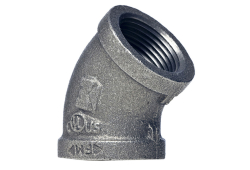3/8" Black Malleable Iron 45 Degree Elbow