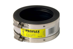4" x 3" Stainless Steel Shielded Banded Transition Coupling, Connects Cast Iron x Cast Iron, Plastic, Steel, or Copper Pipe