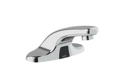 Sloan 3315025, Single-Handle Centerset Battery-Powered Faucet, 4" Center, Chrome, 0.5 gpm, Optima Collection