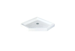 E.L. Mustee 3636CM-36WLC, 36" x 36" Shower Base, Neo-Angle, Corner Threshold, White
