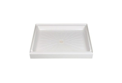 E.L. Mustee 3442M, 34" x 42" Rectangular Shower Base, Single Threshold, White