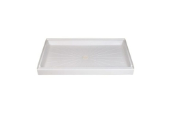E.L. Mustee 3460M, 34" x 60" Rectangular Shower Base, Single Threshold, White
