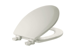 Church 540EC-006, Toilet Seat with Cover, Round Front, Wood, Bone
