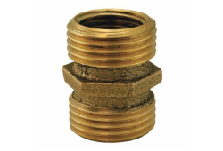 3/4" x 3/4" Brass Garden Hose Adapter, Lead-Free, MHT x MHT