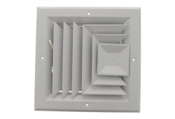 8" x 8" Ceiling Diffuser, 3-Way, White