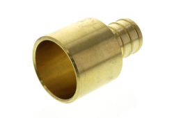 1" PEX Brass Adapter, Lead-Free, Crimp x Female Sweat