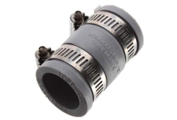 3/4" Flexible Banded Pipe Coupling, Connects Cast Iron, PVC, Copper, Steel or Lead Pipe