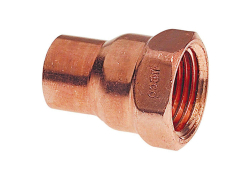 1/2" x 3/4" Copper Reducing Adapter, Copper x Female, Pack of 25