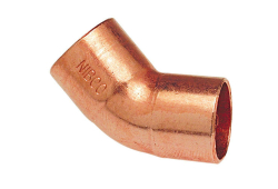 1/2" Copper 45 Degree Elbow, Copper x Copper, Pack of 25