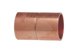 3/4" Copper Coupling with Stop, Copper x Copper, Pack of 25
