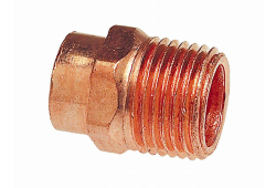 1/2" Copper Reducing Adapter, Copper x Male, Pack of 25