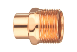 3/4" Copper Reducing Adapter, Copper x Male, Pack of 25