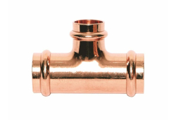3/4" x 1/2" x 3/4" Copper Press Tee, Lead-Free, Press x Press x Press, Pack of 10