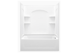 Sterling 71220120-0, 60" x 32" x 74" Bathtub and Tub Wall Set, White, Ensemble Collection