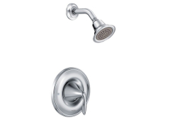 Moen T2132, Shower Head with Adjustable Temperature Limit Stop, 3-1/2" Diameter Spray Head, Chrome, 2.5 gpm, Eva Collection