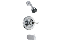 Delta T13420, Single-Handle Classic Tub and Shower Trim, 6" Non-Diverter Spout, Chrome, 2 gpm, Monitor 17 Series Collection