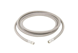 1/4" Braided Flexible Ice Maker Connector, Lead-Free, Compression x Compression, 60" Long