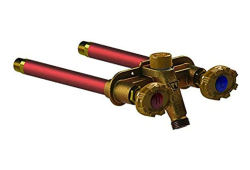 12", 1/2" Anti-Siphon Wall Faucet, Hot and Cold Wall Faucet, MPT x Sweat Inlet