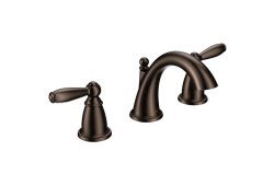 Moen T6620ORB, Two-Handle Widespread High Arc Bathroom Faucet, 8" - 16" Center, Oil-Rubbed Bronze, 1.5 gpm, Brantford Collection