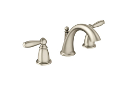 Moen T6620BN, Two-Handle Widespread High Arc Bathroom Faucet, 8" - 16" Center, Brushed Nickel, 1.5 gpm, Brantford Collection