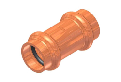 1-1/2" Copper Coupling with Stop, Lead-Free, Copper x Copper