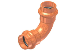 1-1/4" Copper 90 Degree Elbow, Lead-Free, Copper x Copper