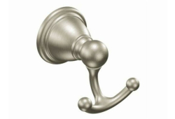 Moen YB2203BN, Robe Hook, Two Hooks, Brushed Nickel, Brantford Collection