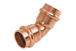 1/2" Copper 45 Degree Elbow, Lead-Free, Copper x Copper