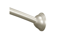 5' Adjustable Curved Shower Rod, Brushed Nickel