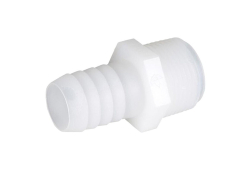 1/2" x 3/8" Nylon Reducing Adapter, Male x Barbed, Pack of 2